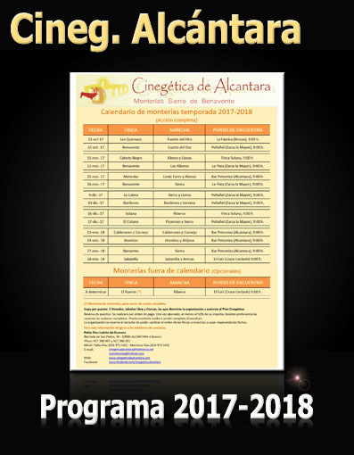 Programa20172018CinegeticaAlcantara