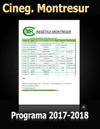 Programa20172018CinegeticaMontresur
