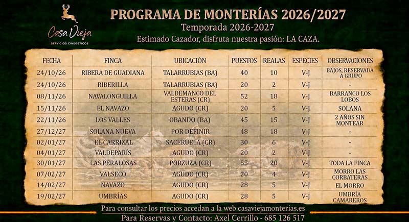 Programa Monterias Casa Vieja