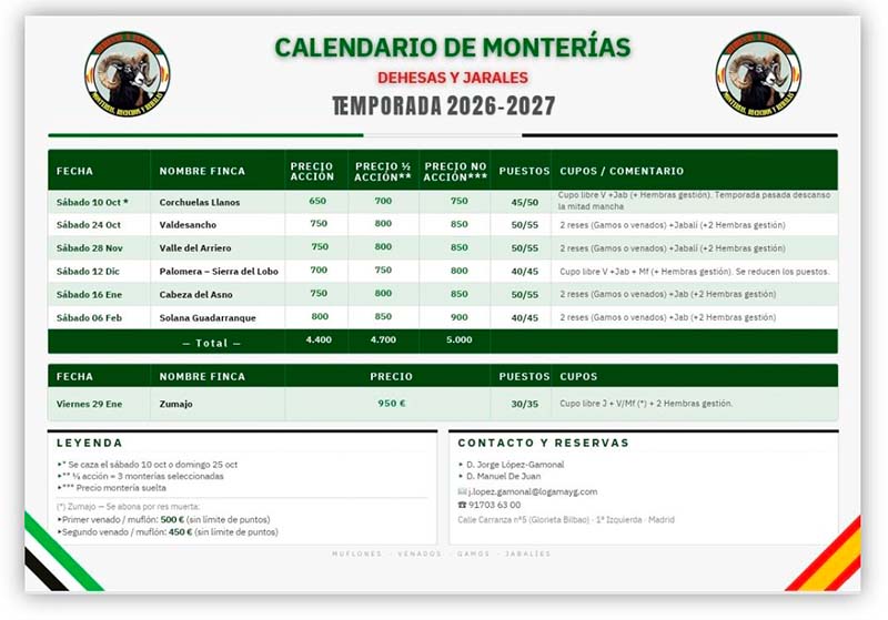 Programa Monterias Dehesas y Jarales