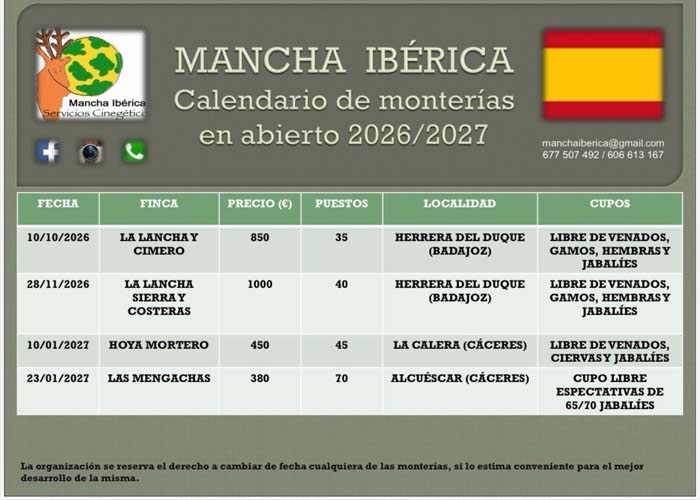 Programa Monterias Mancha Iberica