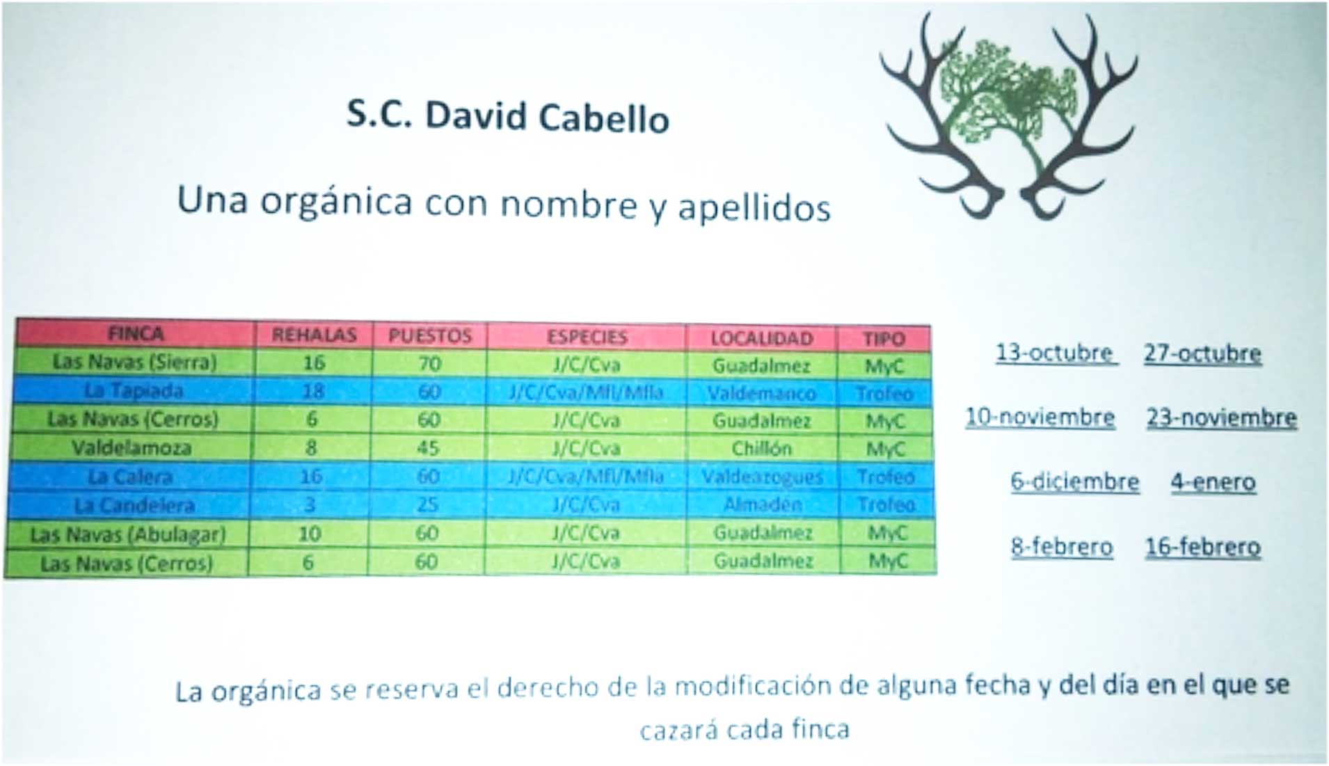 Programa Monterías David Cabello S C